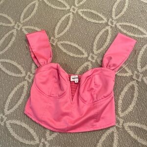 Superdown Fuchsia Bustier Top